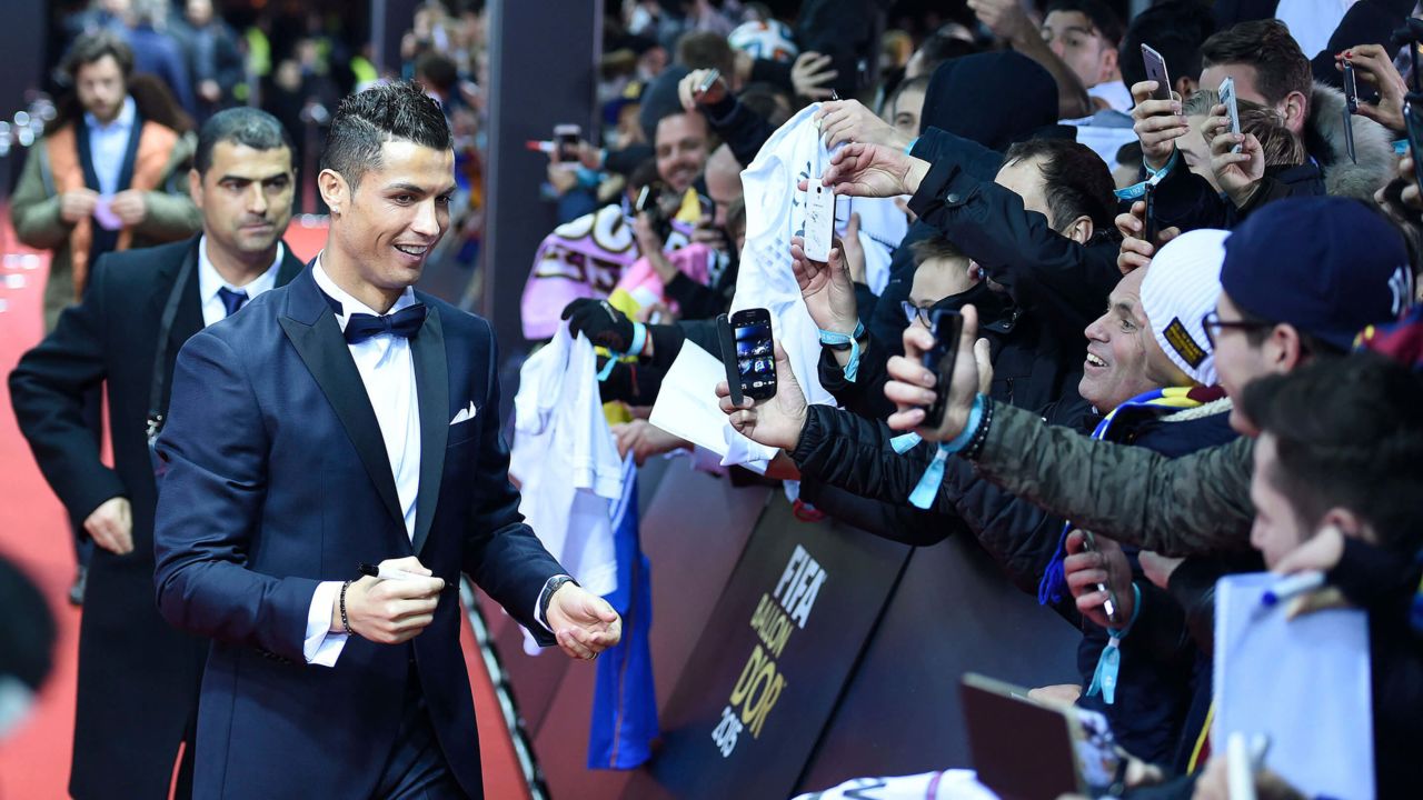 The stars of world football attending the 2015 FIFA Ballon d’Or Gala at the Zurich Convention Center