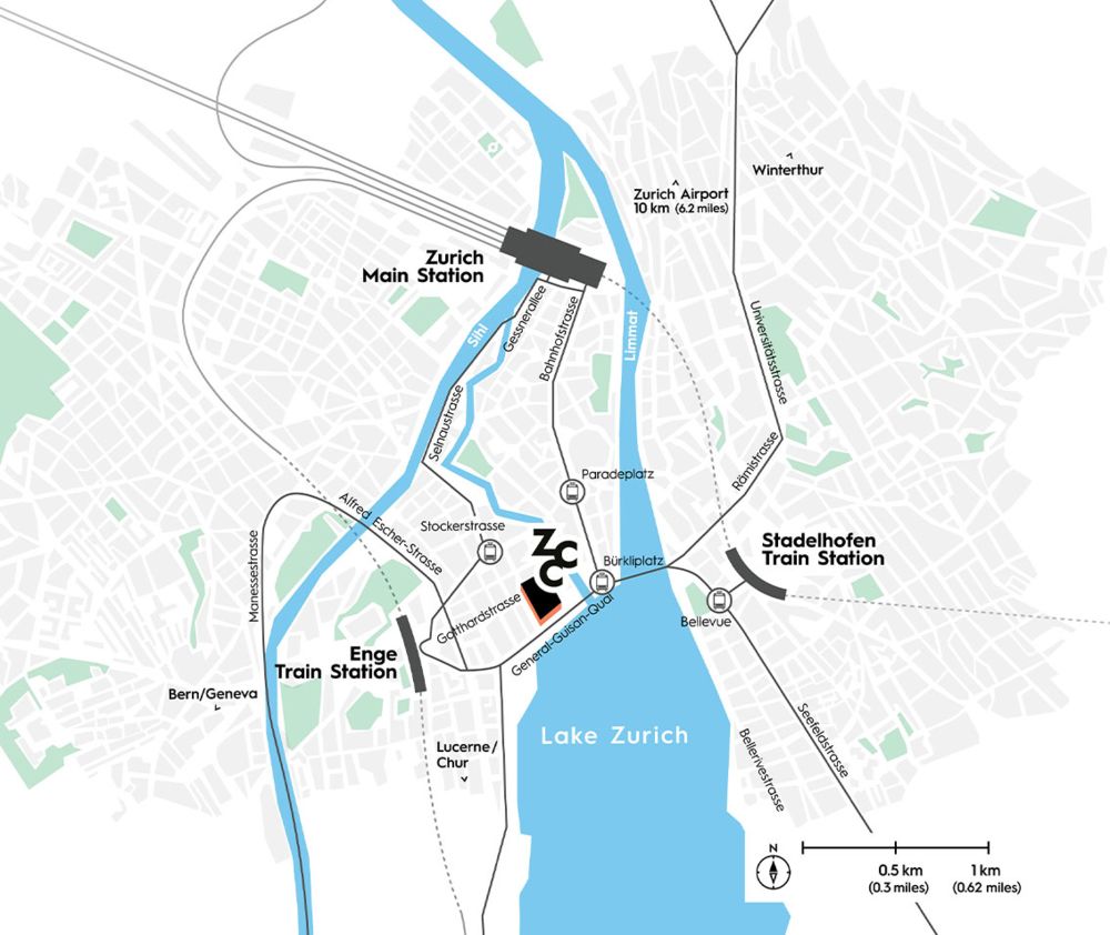 Map with Zurich Convention Center Ltd.