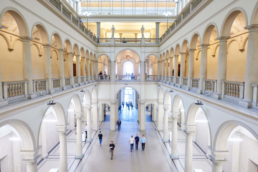 Atrium in the main building of the ETH Zurich